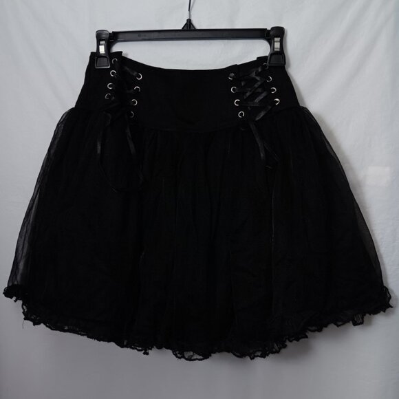 U & ME FOR MILLENNIUM GOTH LACE LAYERED SKIRT - Picture 13 of 15